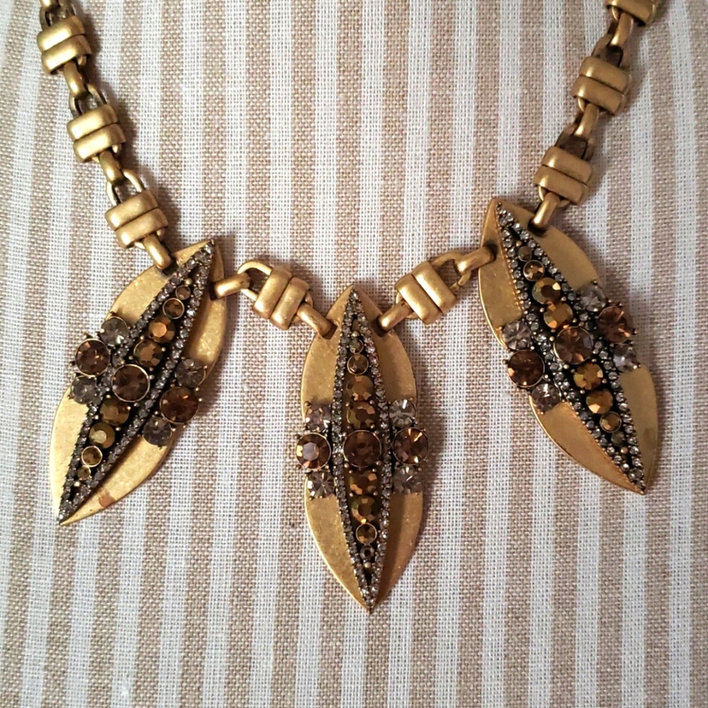 J.Crew Mid-Century Style Art Deco Statement Necklace